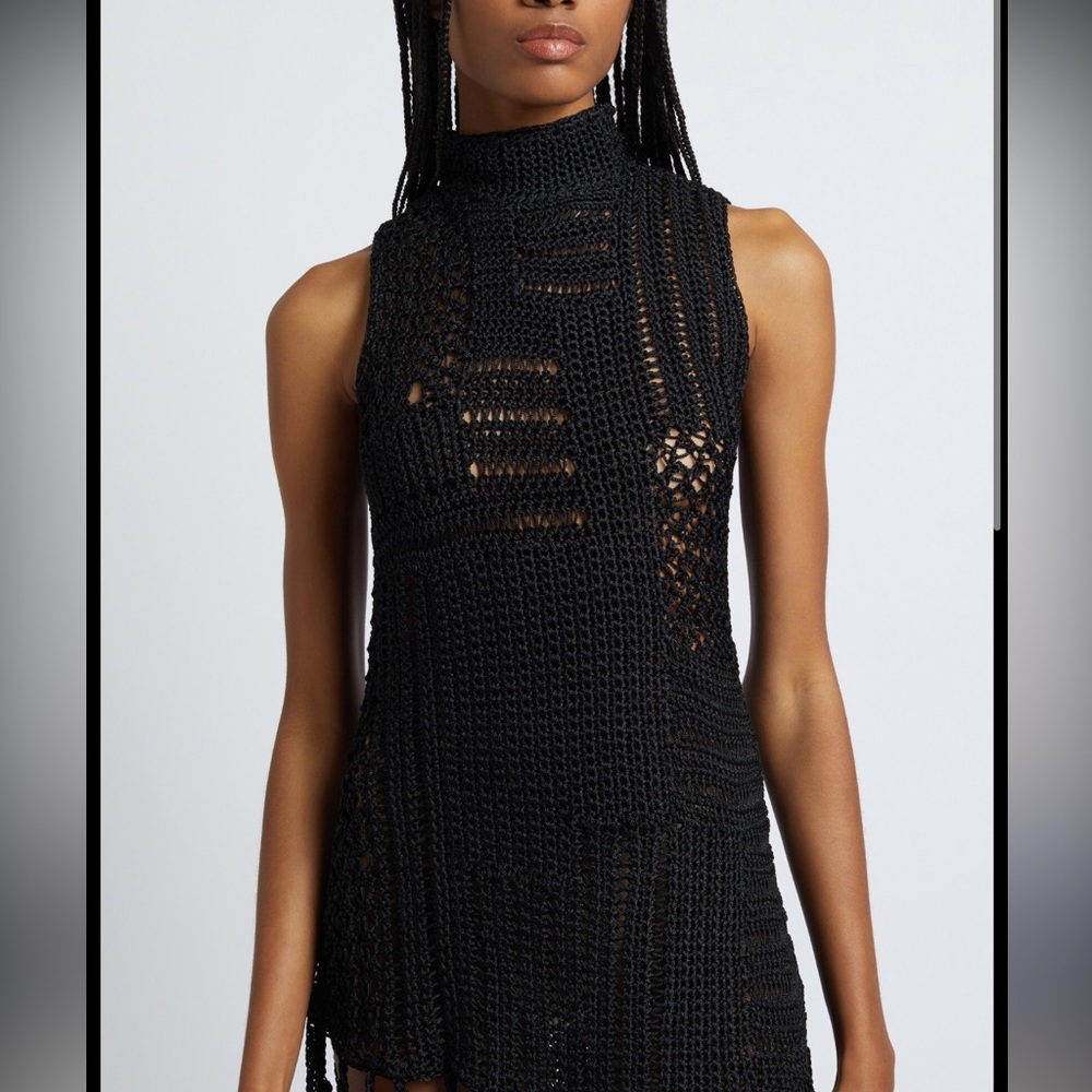 Ramy Brook Jayda Sleeveless 100% Wool Sweater Black
